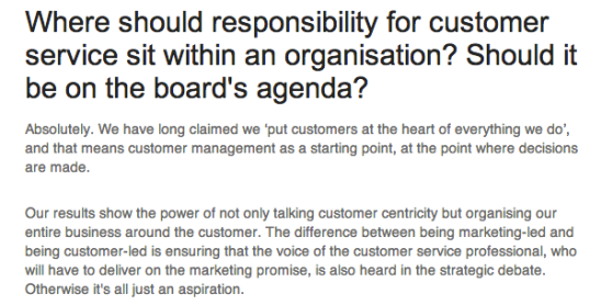 Ronan Dunne's view of customer service - Fine words, but I think I'd rather hear the views of Ronan Keating on this ...